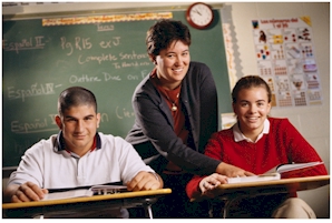 teacher and students